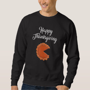 Happy thanksgiving Cake Pumpkin Paj Lång Ärmad Tröja