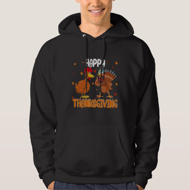 Happy thanksgiving Chicken Hoodie (Framsida)