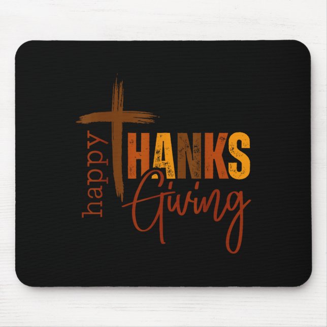 Happy Thanksgiving Christian Cross Turkey Pumpkin  Musmatta (Framsidan)