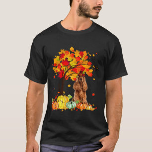 Happy thanksgiving Cocker Spain Cute Hund T Shirt