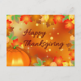 Happy thanksgiving Colorful Höst löv Helg Vykort