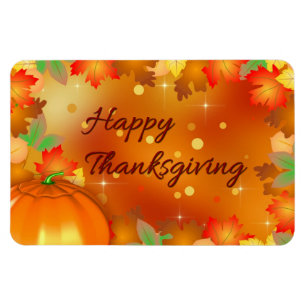 Happy thanksgiving Colorful Höst löv Magnet