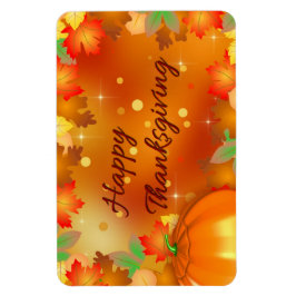 Happy thanksgiving Colorful Höst löv Magnet