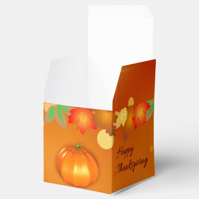 Happy thanksgiving Colorful Höst löv Presentaskar (Öppnad)