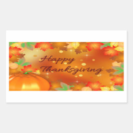 Happy thanksgiving Colorful Höst löv Rektangulärt Klistermärke