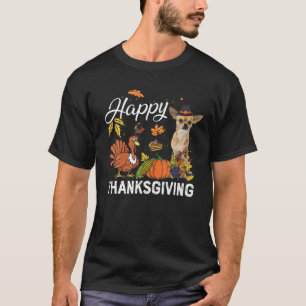 Happy thanksgiving Cute Chihuahua Turkey Pumpkin F T Shirt