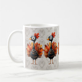 Happy thanksgiving Cute Colorful Baby Turkiet Kaffemugg