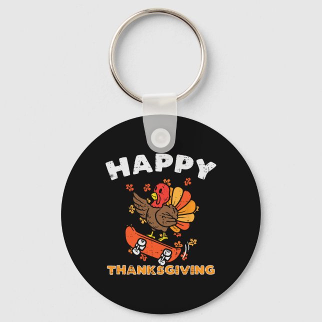 Happy thanksgiving Cute Fall Aut Nyckelring (Framsida)