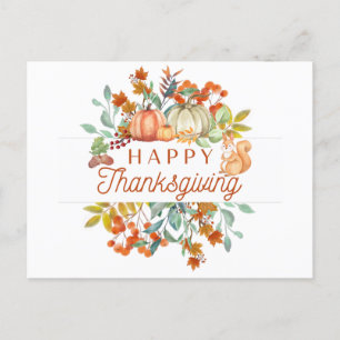 Happy thanksgiving Cute Nature Vykort