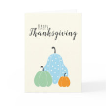 Happy thanksgiving Cute Pumpkins Grönt Blue Orange