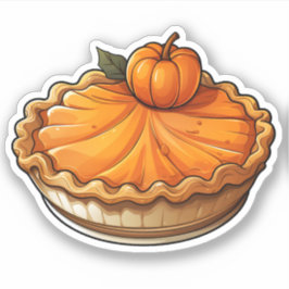Happy thanksgiving Cute Tecknad Orange Pumpkin Paj Klistermärken