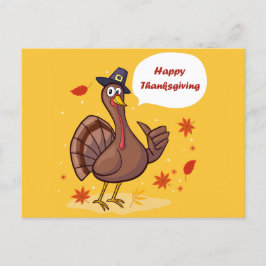Happy thanksgiving Cute Tecknad Turkiet Vykort
