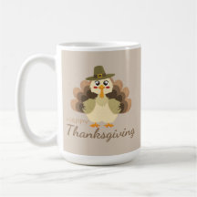 Happy Thanksgiving Cute Turkey