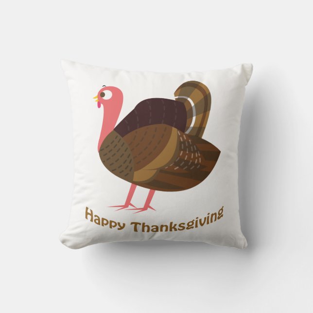 Happy thanksgiving! Cute Turkey Kudde (Framsida)