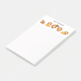 Happy thanksgiving Cute Turkey Post-it Block