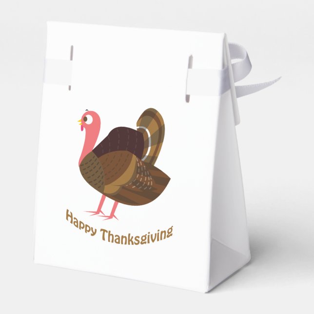 Happy thanksgiving! Cute Turkey Presentaskar (Baksidan Sidan)