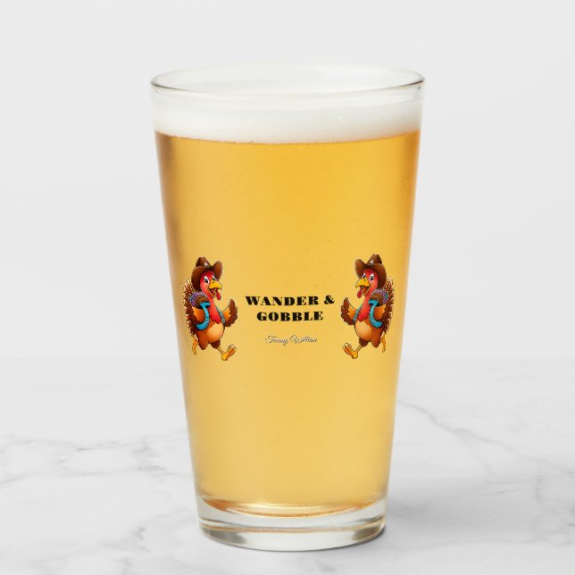 Happy thanksgiving Cute Turkey Travel Glaskopp (Framsida fylld)