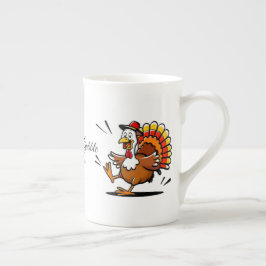 Happy thanksgiving Cute Turkiet Benporslin Mugg