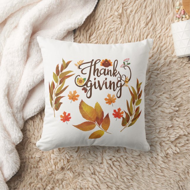 Happy thanksgiving Cute Turkiet Kudde (Filt)