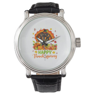 Happy thanksgiving Dachshund Hund Turkiet Hund äls Armbandsur