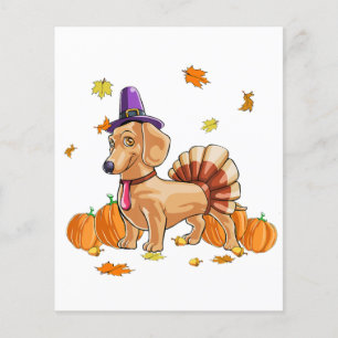 Happy thanksgiving Dachshund Turkey Costume T Roli Flygblad