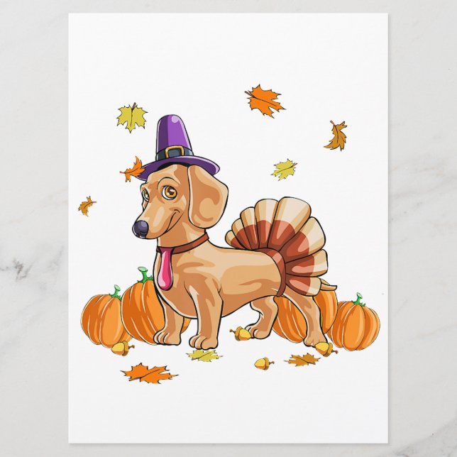 Happy thanksgiving Dachshund Turkey Costume T Roli Meny (Framsida)
