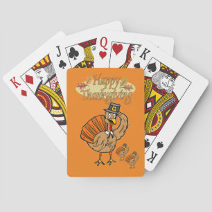 Happy thanksgiving-dagars uppspelningskortsdek casinokort