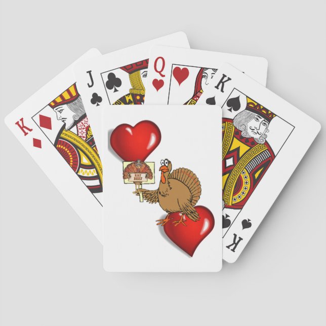 Happy thanksgiving-dagars uppspelningskortsdek casinokort (Baksidan)