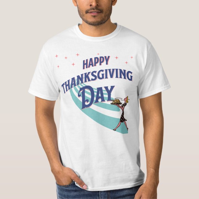 Happy thanksgiving-dagen - Festive Helgdag Design T Shirt (Framsida)