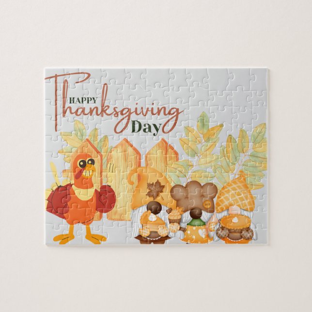 Happy thanksgiving-dagen pussel (Horisontell)