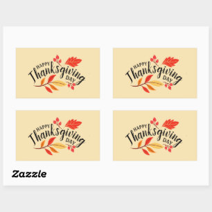 Happy thanksgiving-dagen rektangulärt klistermärke