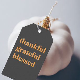 Happy thanksgiving-dagen Tack och lov välsignad Presentetikett