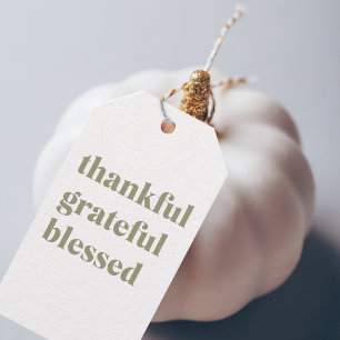 Happy thanksgiving-dagen Tack och lov välsignad Presentetikett