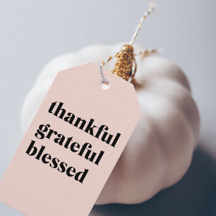 Happy thanksgiving-dagen Tack och lov välsignad Presentetikett