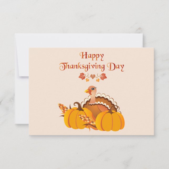 Happy thanksgiving-dagen Turkiet Inbjudningar (Framsida)