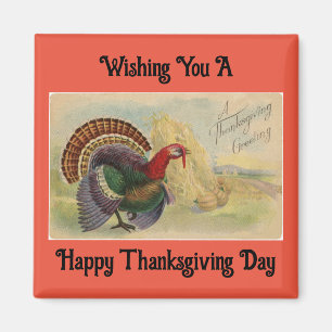 Happy thanksgiving Dagen Turkiet Magnet