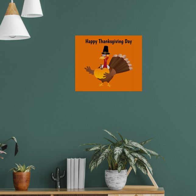 Happy thanksgiving-dagen Turkiet Poster (Vardagsrum 1)