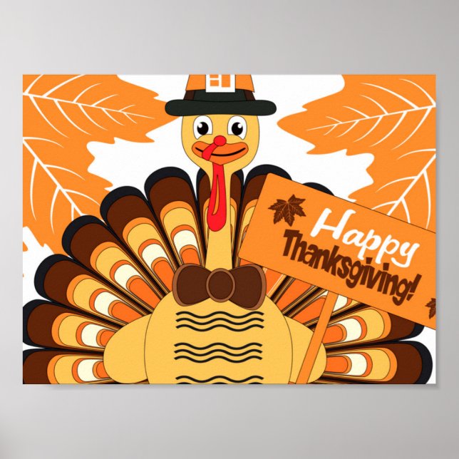 Happy thanksgiving-dagen Turkiet Poster (Framsidan)