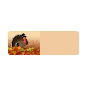 Happy thanksgiving-dagen Turkiet Returadress Etikett