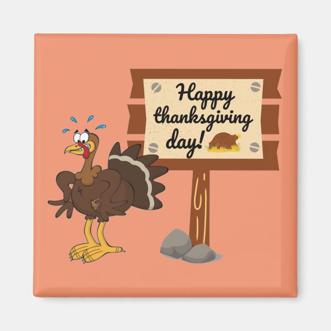 Happy thanksgiving Day Funny Magnet (Framsidan)