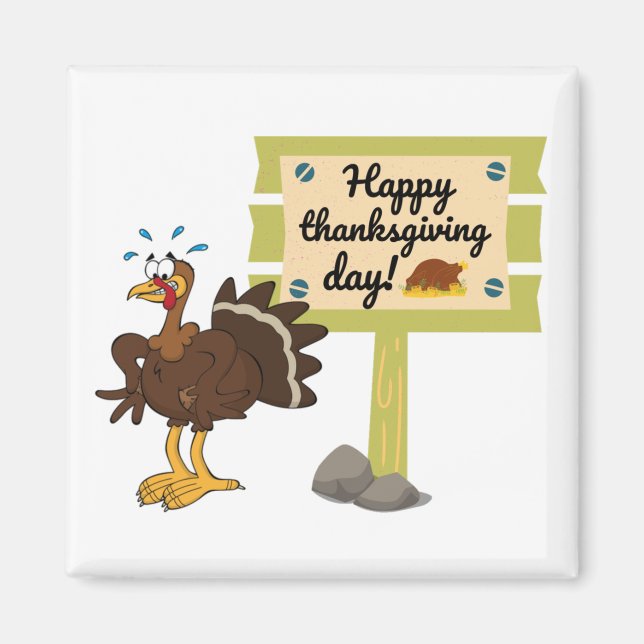 happy thanksgiving Day Funny Magnet (Framsidan)