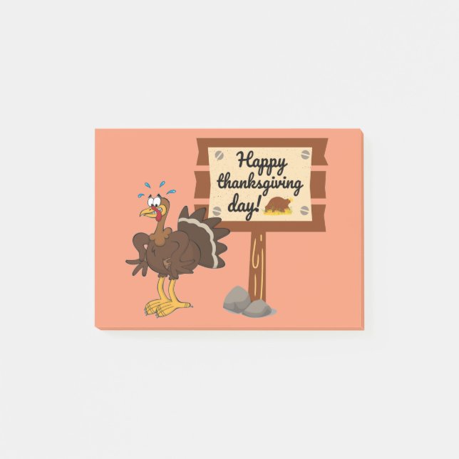 happy thanksgiving Day Funny Post-it Block (Framsida)