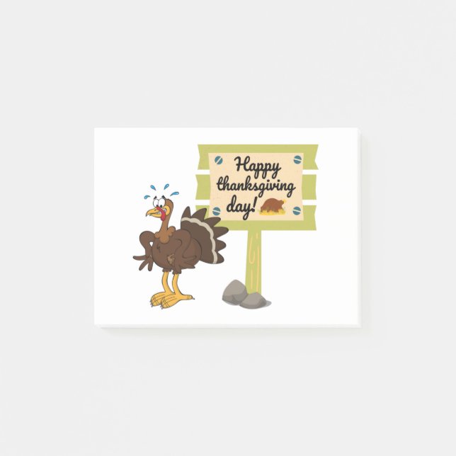 happy thanksgiving Day Funny Post-it Block (Framsida)