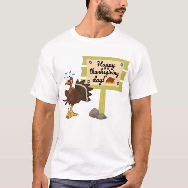 Happy thanksgiving Day Funny T Shirt (Framsida)