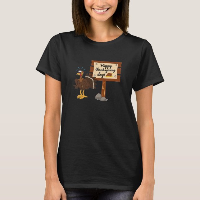 Happy thanksgiving Day Funny T Shirt (Framsida)