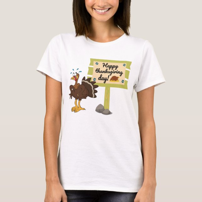 Happy thanksgiving Day Funny T Shirt (Framsida)
