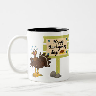happy thanksgiving Day Funny Två-Tonad Mugg