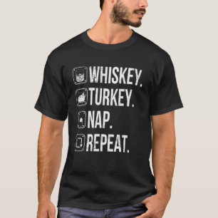 Happy thanksgiving Day Kärlek Drinker Whisky Turki T Shirt