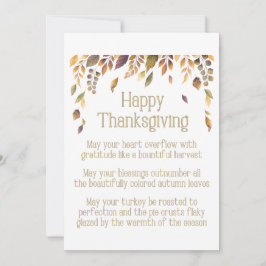 Happy thanksgiving Dikt Julkort