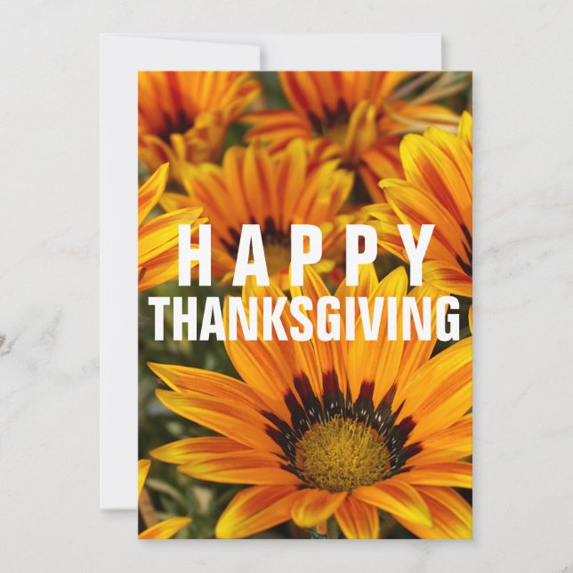 HAPPY THANKSGIVING DINNER GULT SUNFLOWER INBJUDNINGAR (Framsida)